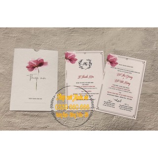 Thiệp cưới sang chảnh có phong bì