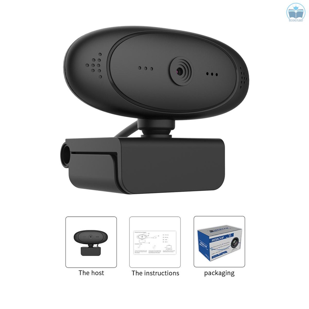 Webcam 1080p Hd 2 Mega Pixel Xoay 360 Độ Tự Động Lấy Nét Kèm Micro Cho Máy Tính | BigBuy360 - bigbuy360.vn
