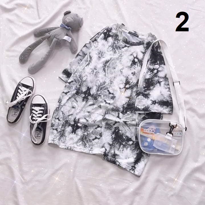 [5 MẪU] Áo tay lở 3D loang màu hot trend Tie Dye unisex