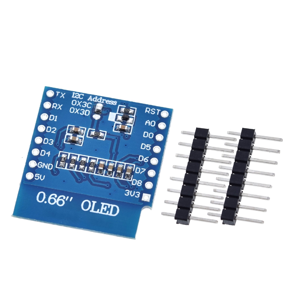 Mô Đun Màn Hình Oled 0.66 Inch Cho Wemos D1 Mini Esp32 Avr Stm32 64x48 0.66 "Oled | BigBuy360 - bigbuy360.vn