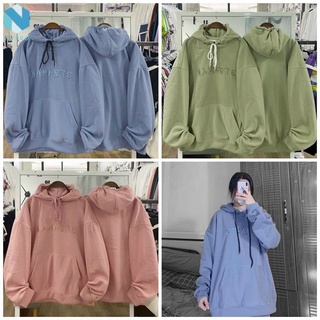 Áo khoác hoodie nỉ thun form rộng thêu chữ namaste tay phông nam nữ