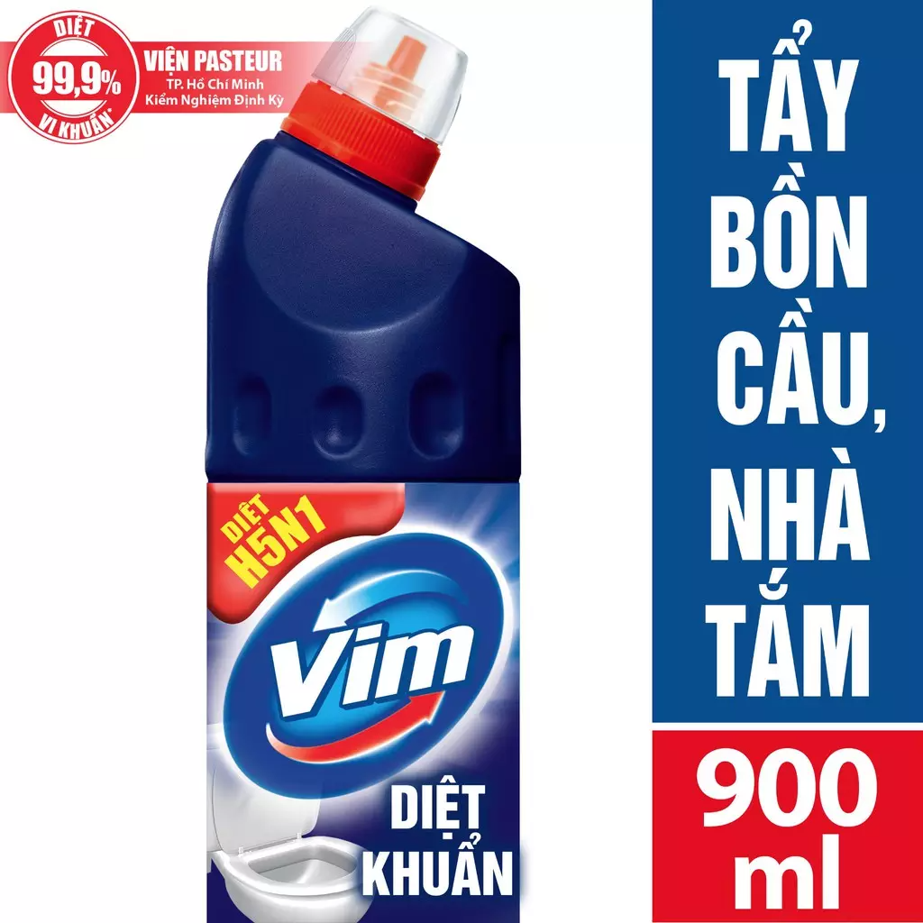 Nước tẩy bồn cầu &amp; nhà tắm VIM diệt khuẩn 900ml