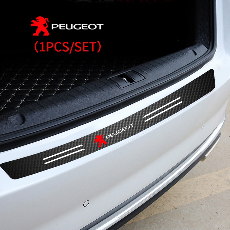 1 Miếng Dán Bảo Vệ Cốp Sau Xe Hơi Bằng Sợi Carbon Cho Peugeot 308 206 207 408 508 RCZ 208 3008 2008 4008