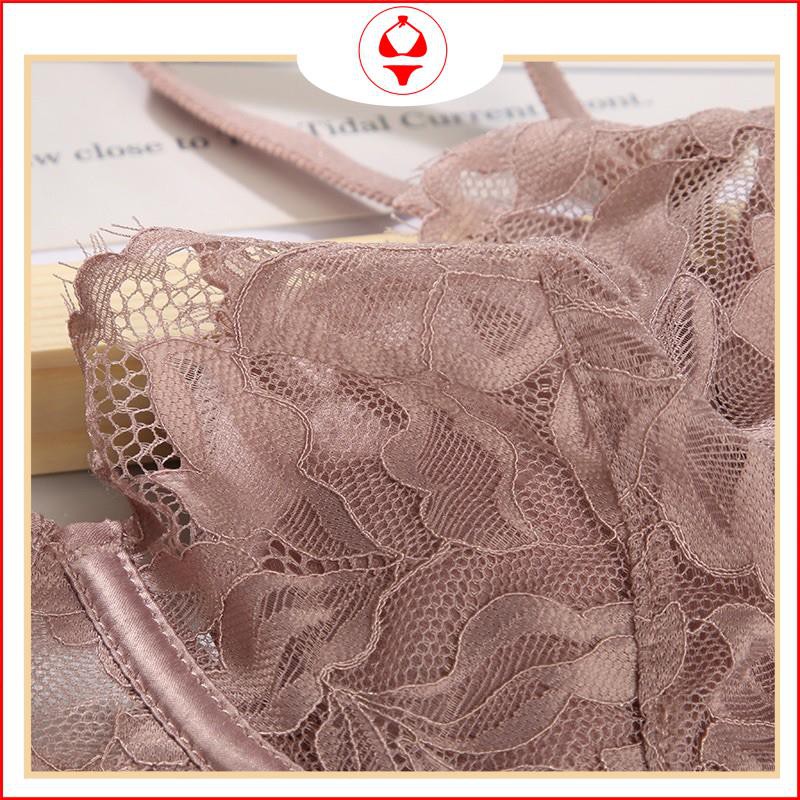 Bộ đồ lót ⚡kèm quà tặng ⚡ Set đồ lót cao cấp  khuy vàng ren mút mỏng có gọng C1219 | BigBuy360 - bigbuy360.vn