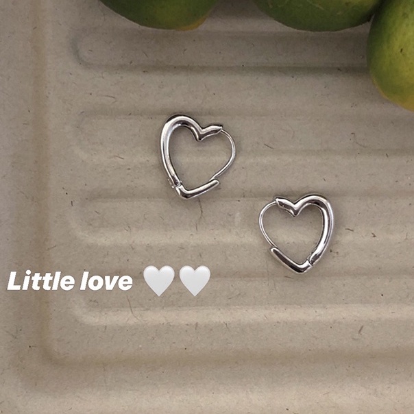 Bông Tai Hình Trái Tim Thiết Kế Đơn Giản Hợp Thời Trang