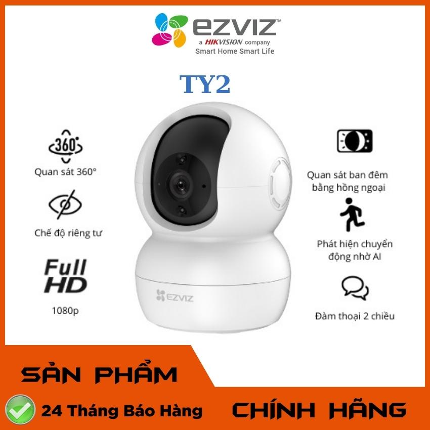 Camera IP Wifi Ezviz Trong Nhà TY1 4MP - TY1 2MP - TY2 2MP - Xoay 360 độ - Đàm thoại 2 chiều - Hàng chính hãng.