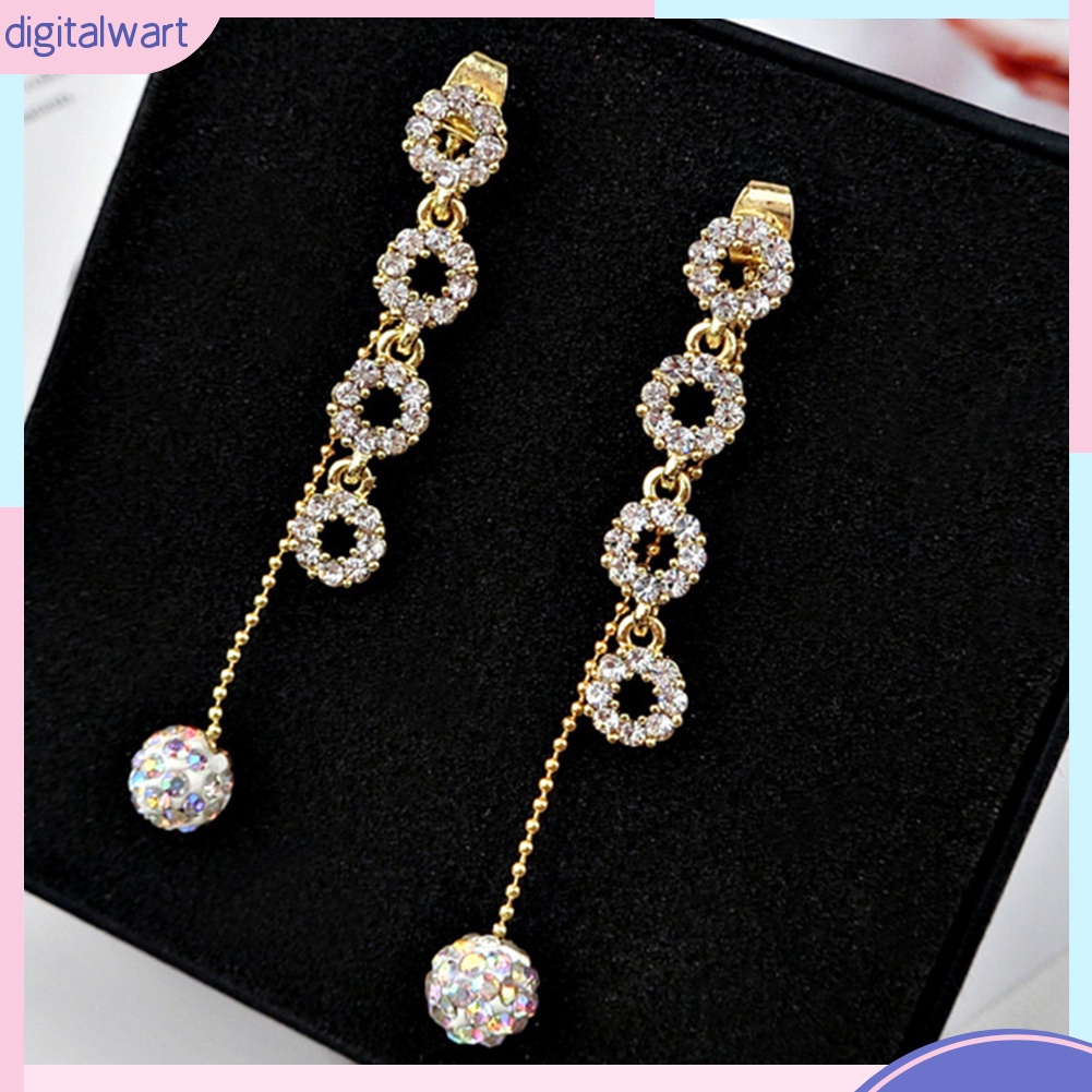 Hoa tai tua dài đính đá thời trang cho nữ