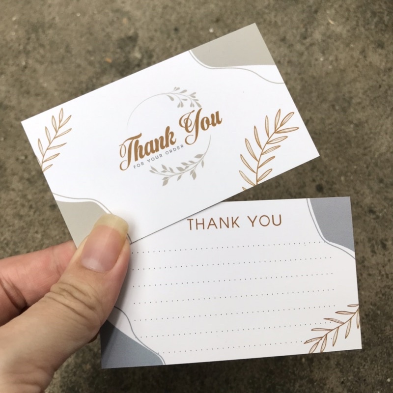 Combo 100 cái  thankyoucard, thiệp cảm ơn, Thẻ cám ơn có sẵn, Giấy bìa cứng cán màng size 9x5.5cm