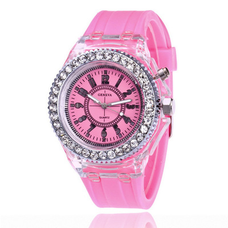 [Men Women Fashion Simple Style Flash Luminous Watches] [Ladies silicone Belt Quartz Watch] [Girls Minimalist Casual Watch]