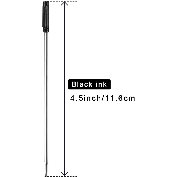 Set 5 Bút Bi Ngòi Trung Bình Màu Đen 4.5 Inch (11.6Cm)