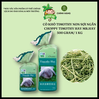 Thức ăn thỏ bọ - Cỏ khô timothy non sợi ngắn chính hãng Mr.Hay 500 gram