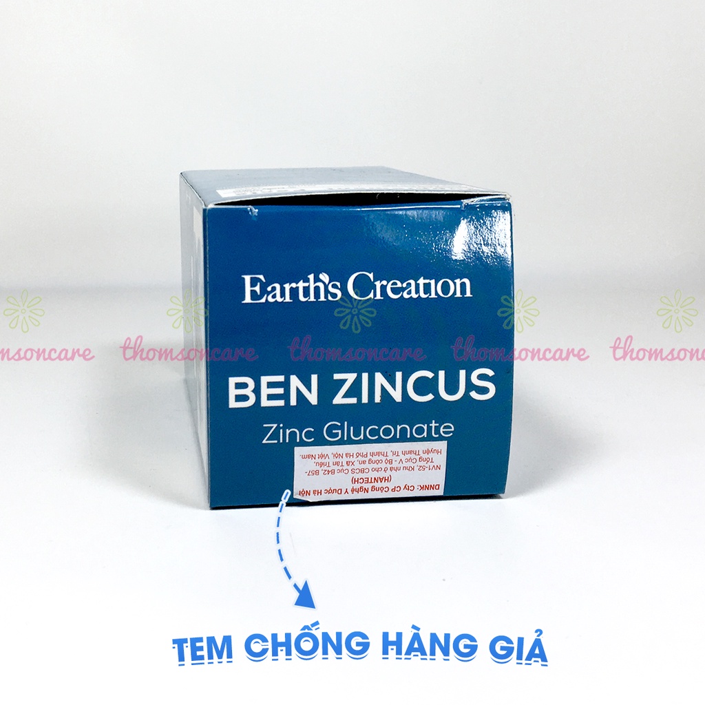 Bổ sung kẽm Benzincus nhập khẩu từ Mỹ, tăng cường hệ miễn dịch, tốt cho da tóc móng, và sinh lý Ben Zincus
