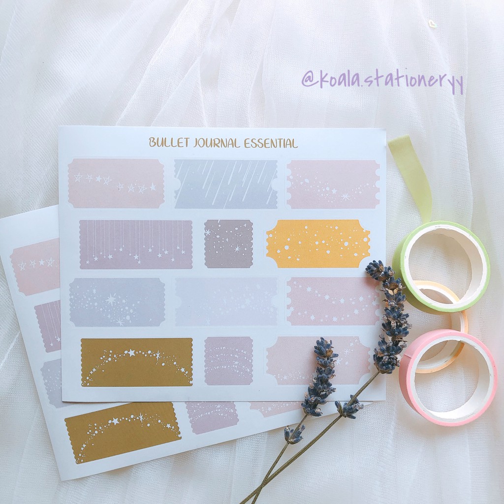 Bullet Journal Sticker - Note trang trí hình vé