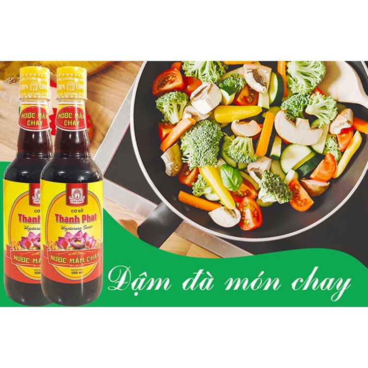 Combo 2 Chai x 500ml Nước mắm ăn Chay Thành Phát - chế biến từ Rau Củ Quả