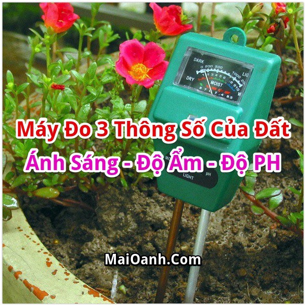 Máy Đo Độ PH Đất, Đo Độ Ẩm Đất, Đo Ánh Sáng ( Bút Đo PH 3 Trong 1 - Đo Dinh Dưỡng Đất) - MAYPH1