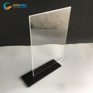 Kệ Menu Mica A4 - Đế lùa 02 mặt loại cao cấp