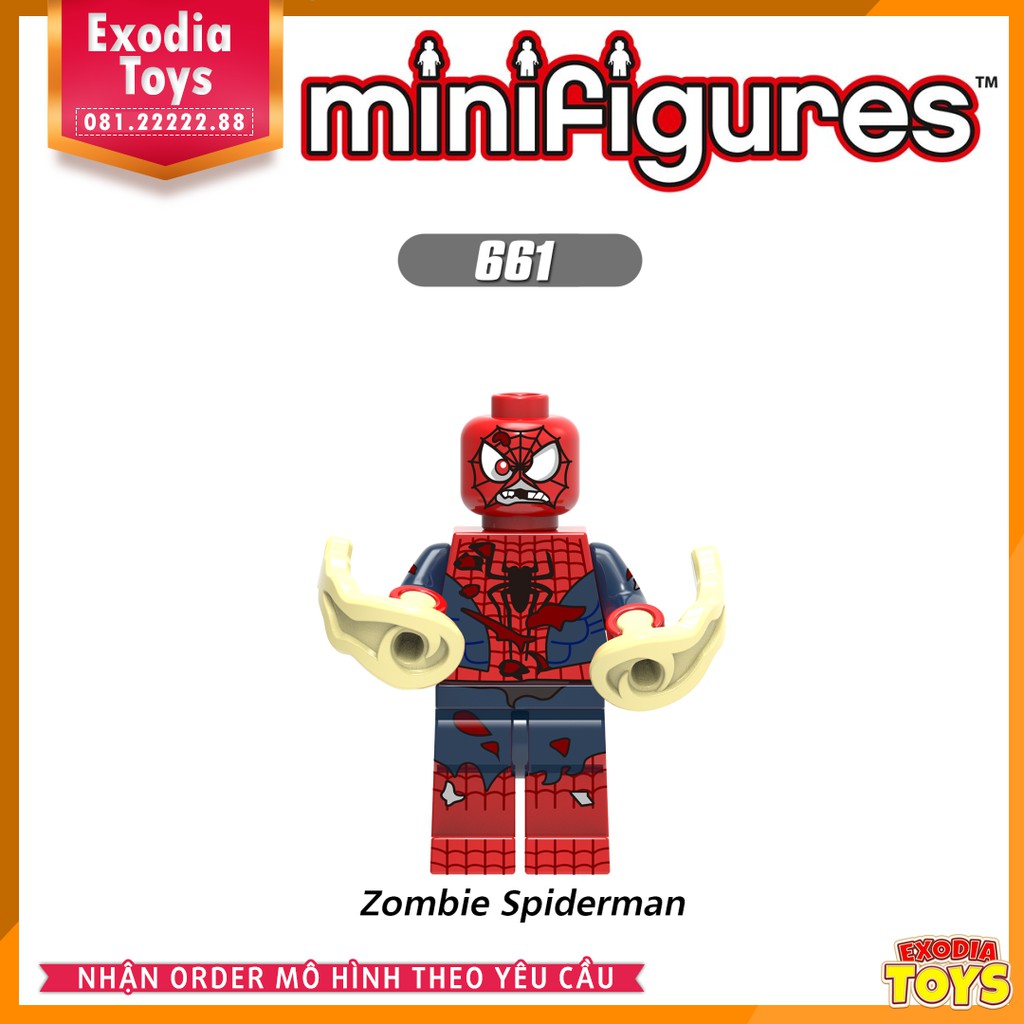 Xếp hình minifigure siêu anh hùng Marvel : Spider-Man, Deadpool, Venom - Đồ Chơi Lắp Ghép Sáng Tạo - X0166