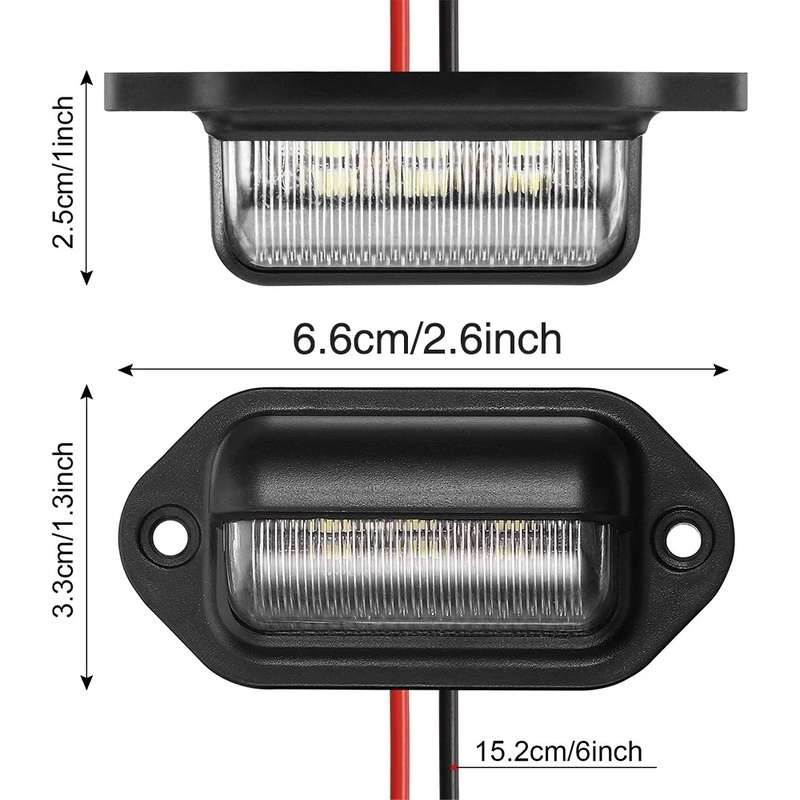 1 Đèn LED 6 Bóng Gắn Biển Số Xe Hơi / Xe Tải / Tàu Thuyền