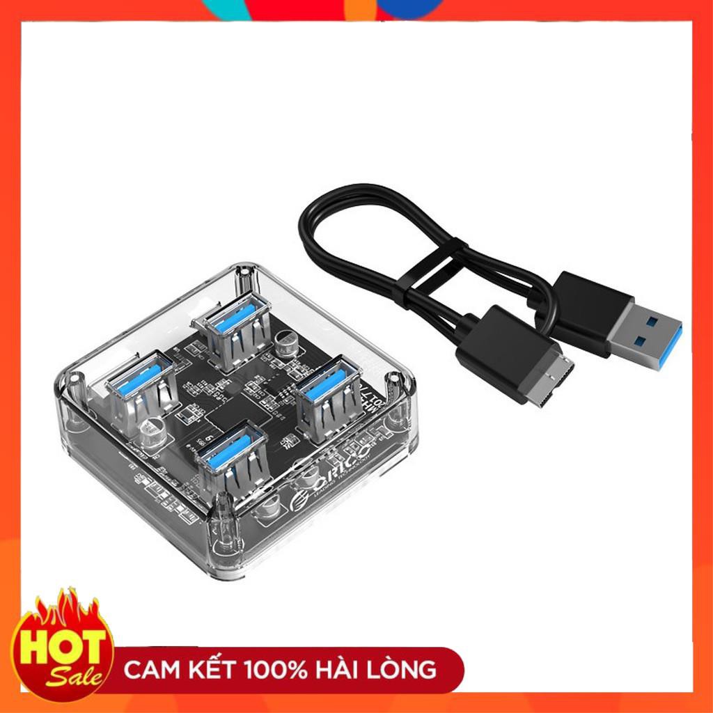 [Chính Hãng] Hub- Bộ chia USB 3.0 trong suốt 4 cổng Orico MH4U-U3_Bảo hành 1 năm chính hãng