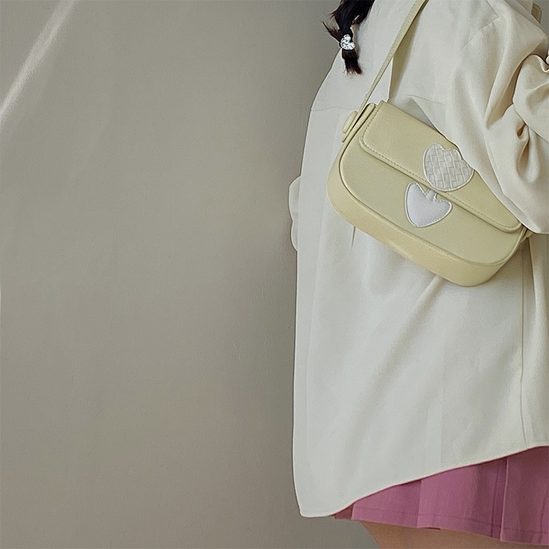 IELGY Túi Đeo Vai In Họa Tiết Trái Tim Thời Trang Cho Nữ