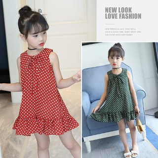 Váy chấm bi bé gái