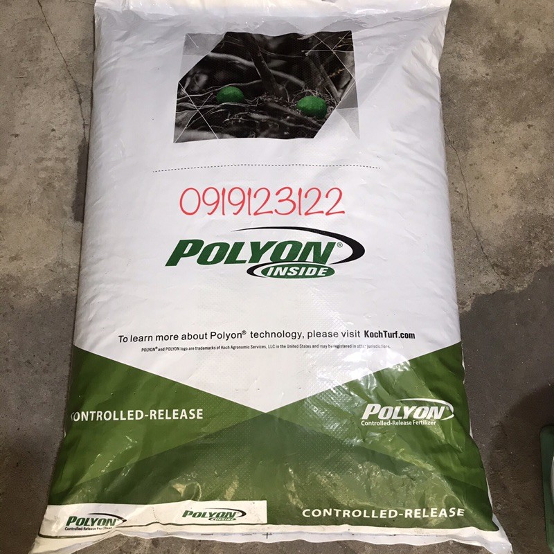 1kg phân tan chậm Polyon, phân tan chậm xanh Mỹ