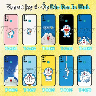 Ốp lưng Vsmart Joy 4 - Ốp dẻo đen in hình Hoạt hình Chú mèo Doraemon