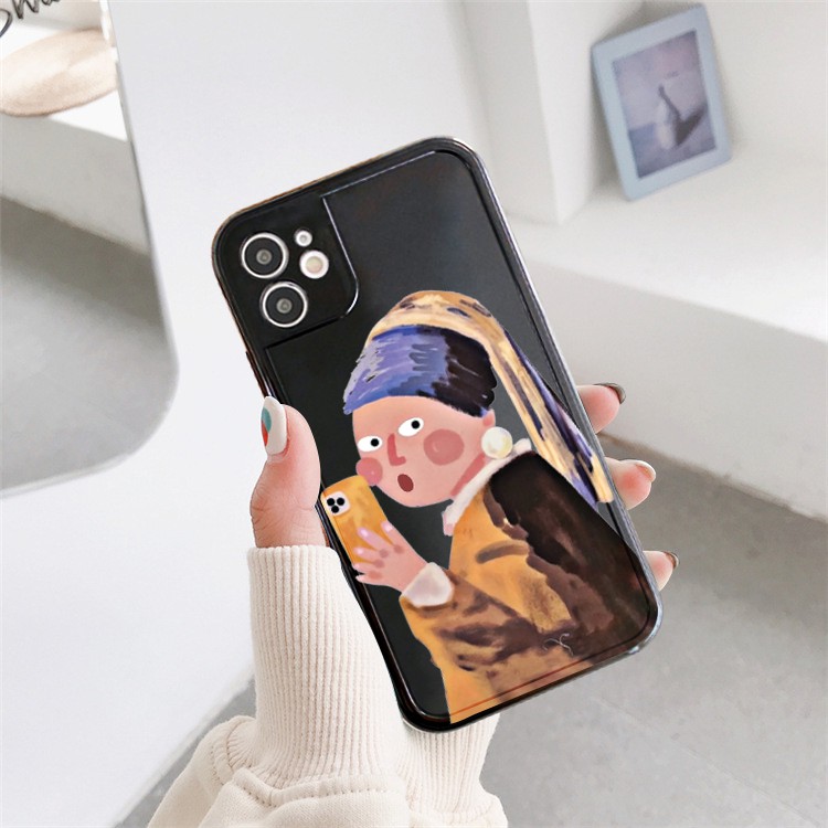 Ốp lưng iphone viền nổi bóng vangogh mona 6/6plus/6s/6splus/7/7plus/8/8plus/x/xr/xs/11/12/pro/max/plus/promax-Awifi R2-7