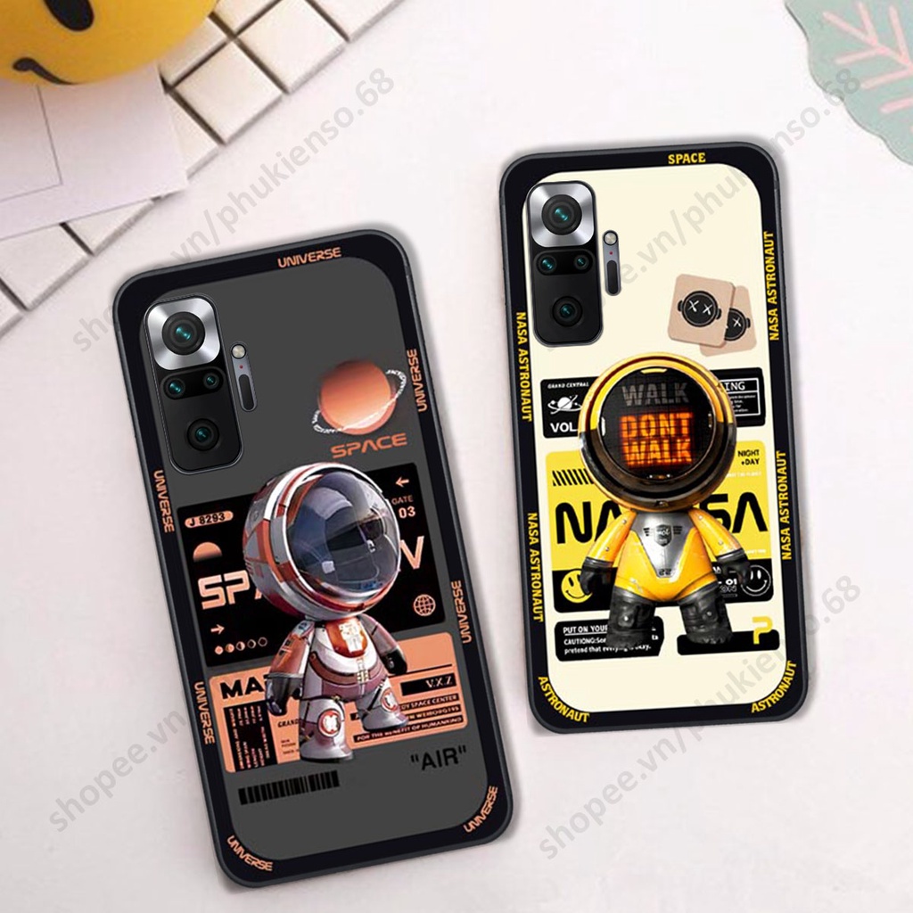 Ốp lưng Xiaomi Redmi Note 10 / Note 10 Pro hình người máy, robot nasa đáng yêu dễ thương
