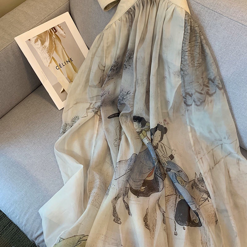 Cổ Phiếu Sẵn Sàng❣Đầm Hai Dây Dáng Dài Phong Cách Pháp Cổ Điển Thời Trang Mùa Hè Dành Cho Nữ 2022