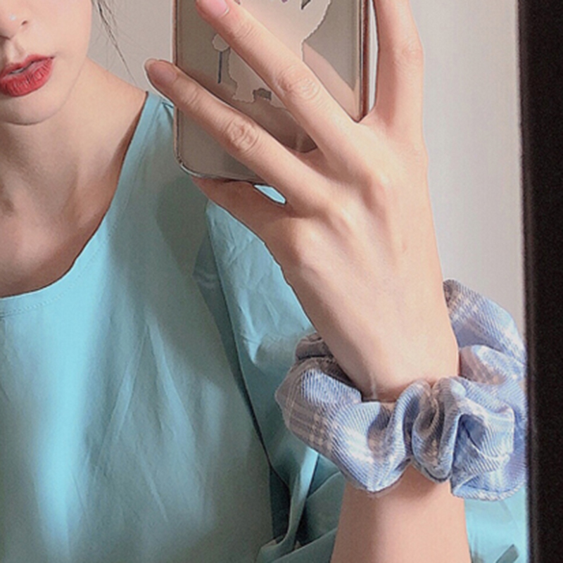 Dây Buộc Tóc Họa Tiết Ca Rô Đơn Giản Dành Cho Nữ