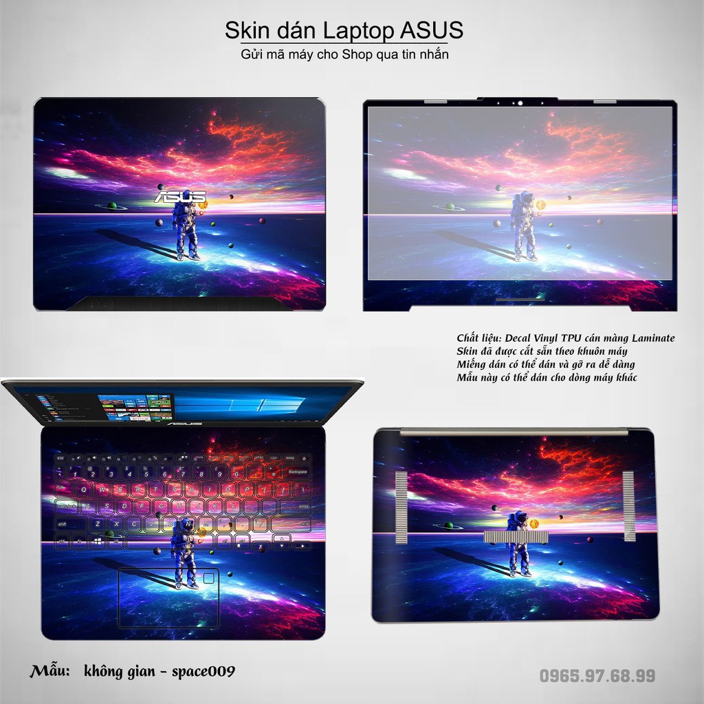 Skin dán Laptop Asus in hình không gian _nhiều mẫu 2 (inbox mã máy cho Shop)