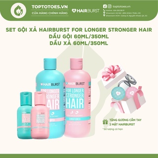 Set Gội Xả Hairburst kích mọc tóc dài và chắc khỏe 60ml & 350ml/chai [NHẬP KHẨU CHÍNH HÃNG 100%]