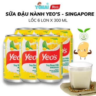 ✅ lốc 6 lon sữa đậu nành yeo's - thương hiệu singapore