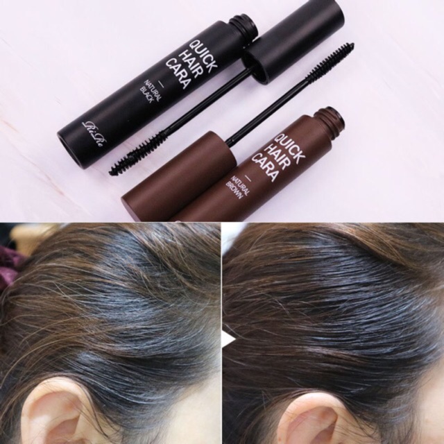 Mascara chải nhuộm tóc bạc tạm thời RIRE QUICK HAIR CARA