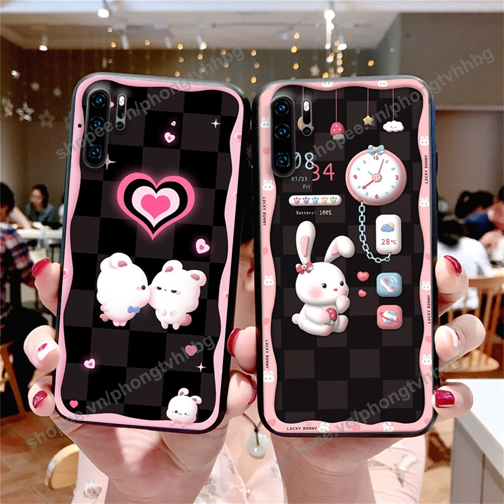 Ốp lưng Huawei P30 / P30 Pro gấu,thỏ trắng , đồng hồ dễ thương cute cực đẹp