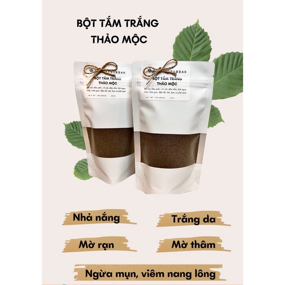 Bột tắm trắng thảo mộc cao cấp túi 200gr ❤️ FREESHIP ❤️ nhả nắng, bật tông an toàn công thức độc quyền