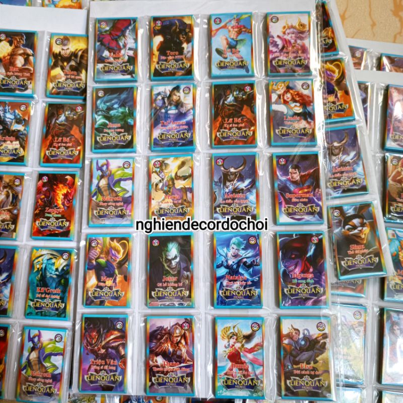 Vỉ đồ chơi 200 lá bài Liên Quân Mobile mini, búa kéo bao.