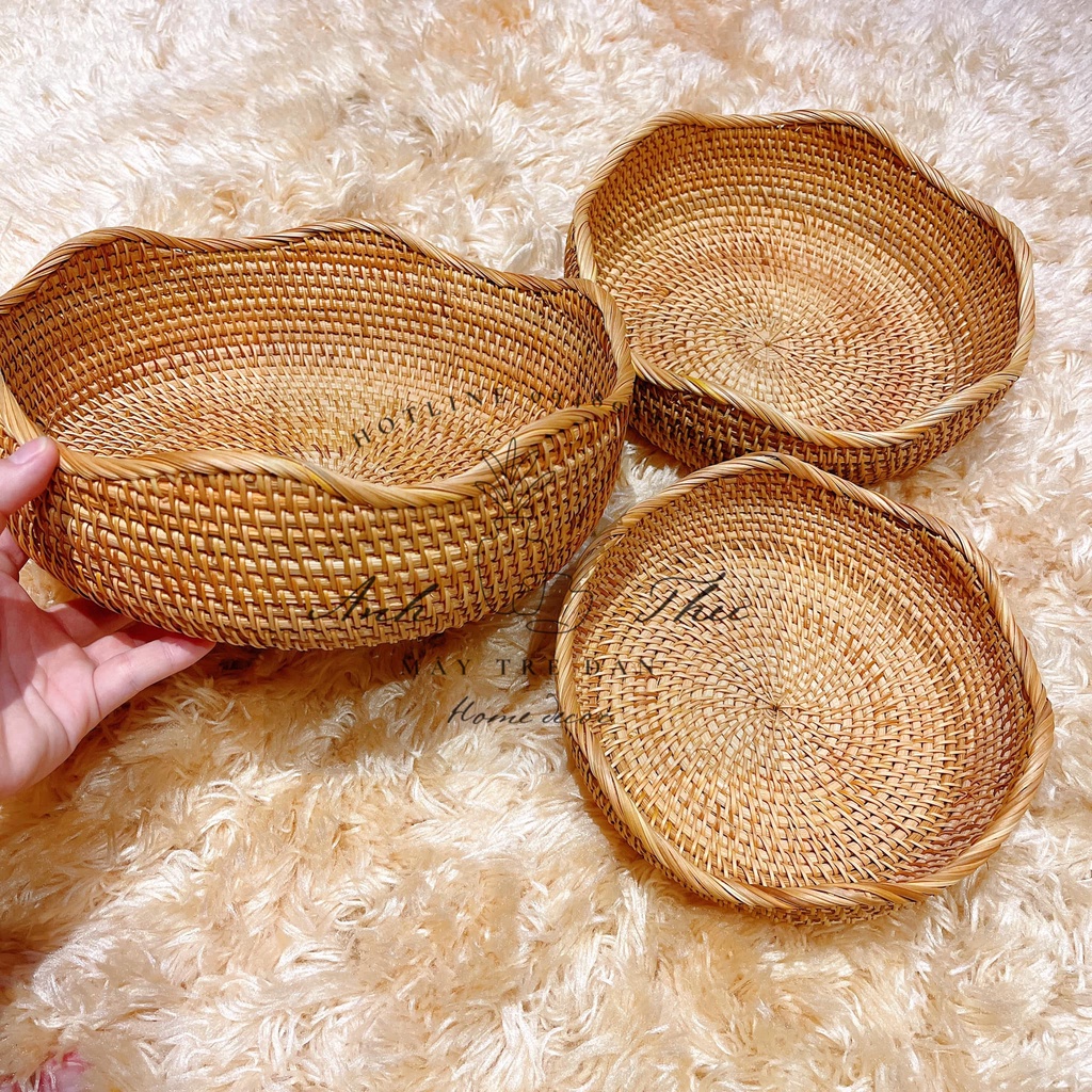 Bộ bát viền lượn sóng hàng mây xuất khẩu (ảnh thật) shop mây tre đan Anh Thư