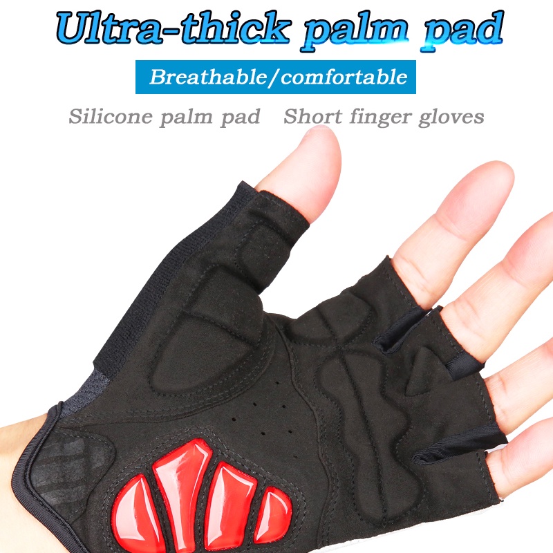 GIYO Găng Tay Hở Ngón Bằng Silicone Gel Chống Sốc Thoáng Khí Dành Cho Người Đi Xe Đạp Leo Núi/Chạy Xe MTB