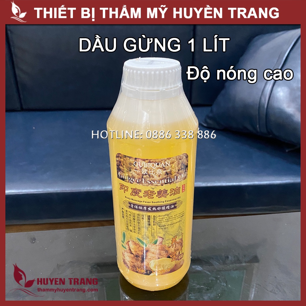 Tinh Dầu gừng Massage Giảm Béo, Đả Thông Kinh Lạc 1 Lít - Thẩm Mỹ Huyền Trang NANOCEE