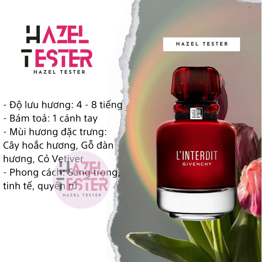 ✨ Nước Hoa Nữ L'Interdit Rouge Eau de Parfum [ʜᴀᴢᴇʟ ᴛᴇsᴛᴇʀ]