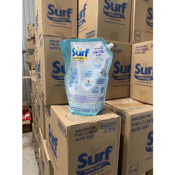 Nước Giặt Surf Hương Cỏ Hoa Diệu Kỳ/ Sương Mai Dịu Mát Túi 3,5KG