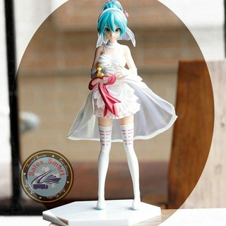 Mô hình Anime Hutsune Miku 25cm - Wedding Dress - Mô hình trang trí - Trang trí bánh Gato - Cute Kawaii