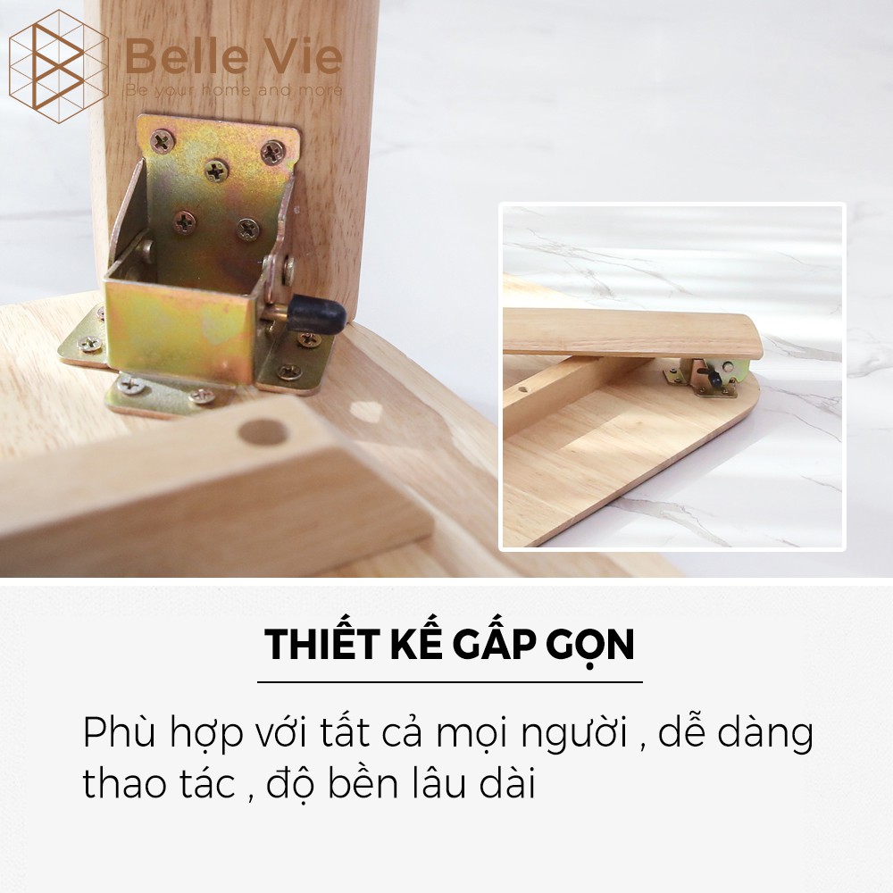 Bàn Trà Gỗ Chân Gâp Gọn BELLEVIE Bàn Làm Chân Gỗ Việc Phong Cách Hiện Đại BRUNCH TABLE