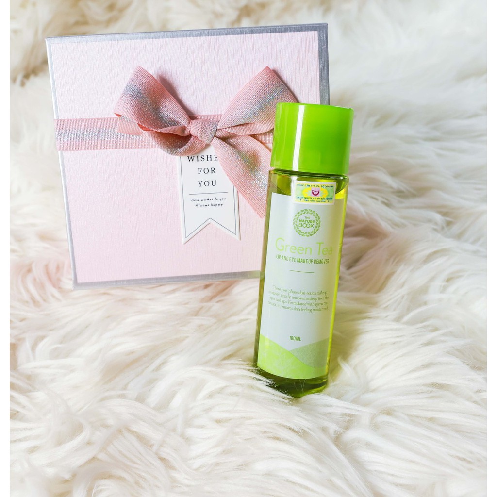 Dầu tẩy trang mắt môi chiết xuất trà xanh The Nature Book [CHÍNH HÃNG] an toàn dịu nhẹ sạch sâu HOÀN HẢO! | BigBuy360 - bigbuy360.vn