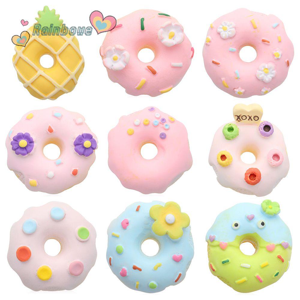【Only ₫2999】Đồ trang trí hình bánh donut bằng resin xinh xắn làm đẹp nhà búp bê DIY
