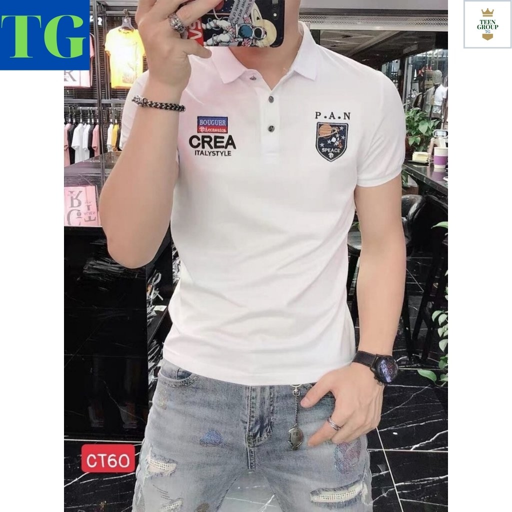 Áo thun nam nhiều màu logo pan  trẻ trung áo polo nam TENJI  đi làm đi chơi đều được CT60TJ 6 (44 - 73kg)