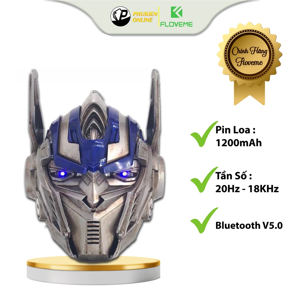 Loa bluetooth không dây Floveme MK 91 Optimus Prime cao cấp Âm Thanh Chuẩn Siêu Ngầu , Pin 1200mAh , có Đèn Led
