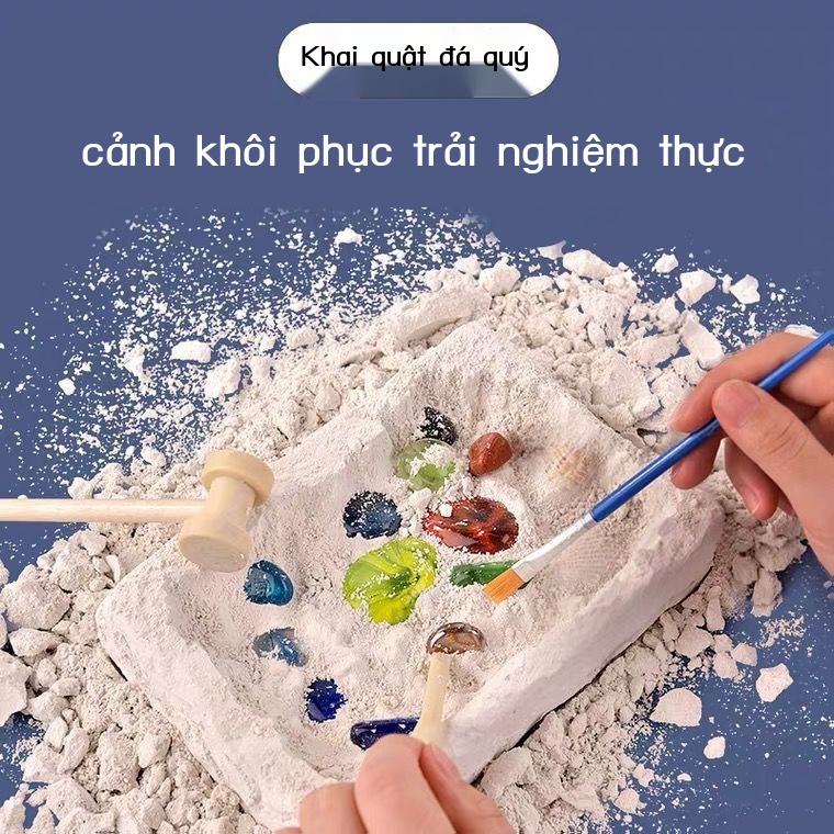 ♠▨☑Bộ xương hóa thạch khủng long mô hình trẻ em làm bằng tay tự làm đồ chơi khai quật khảo cổ học